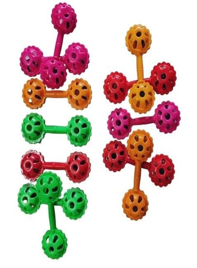 ZOKCY (Pack of 6 pcs) Colorful Plastic jhunjuna Set for Children, Baby, Kids, Boy, Girls and Newborn Baby Boys and Girls/Birthday Return Gift - Image 5